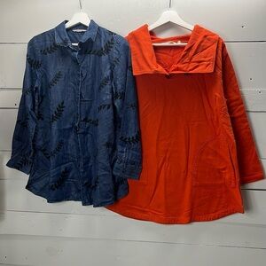 Soft Surroundings Bundle of 2 Size Small Tops